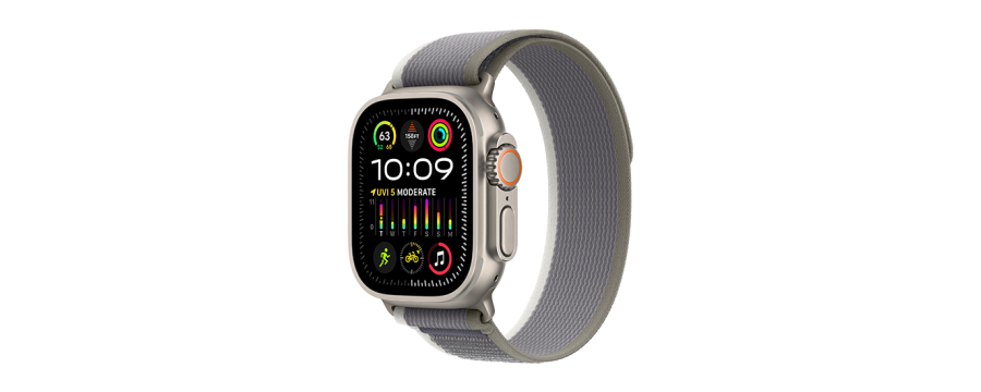 Watch Apple Watch Ultra 2 LTE 49mm Titanium Case with Trail Loop M/L - Green/Grey