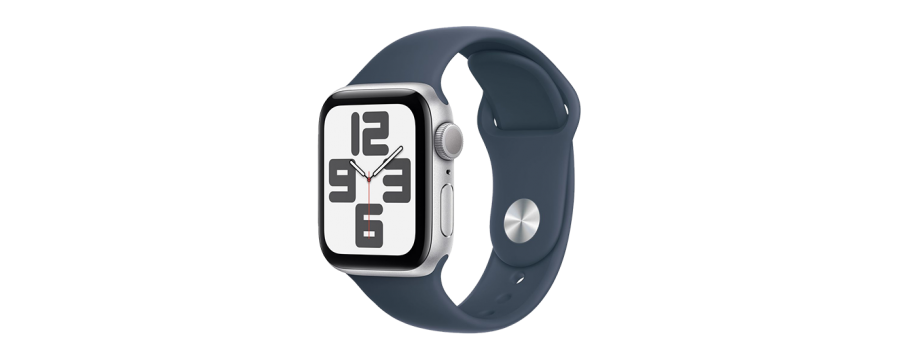 Watch Apple Watch SE (2024) GPS 40mm Silver Aluminium Case with Sport Band S/M - Storm Blue