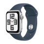 Watch Apple Watch SE (2024) GPS 40mm Silver Aluminium Case with Sport Band S/M - Storm Blue