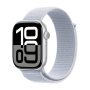 Watch Apple Watch Series 10 GPS 46mm Silver Aluminium Case with Sport Loop - Blue Cloud