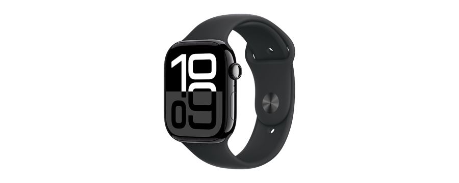 Watch Apple Watch Series 10 GPS 46mm Jet Black Aluminium Case with Sport Band M/L - Black