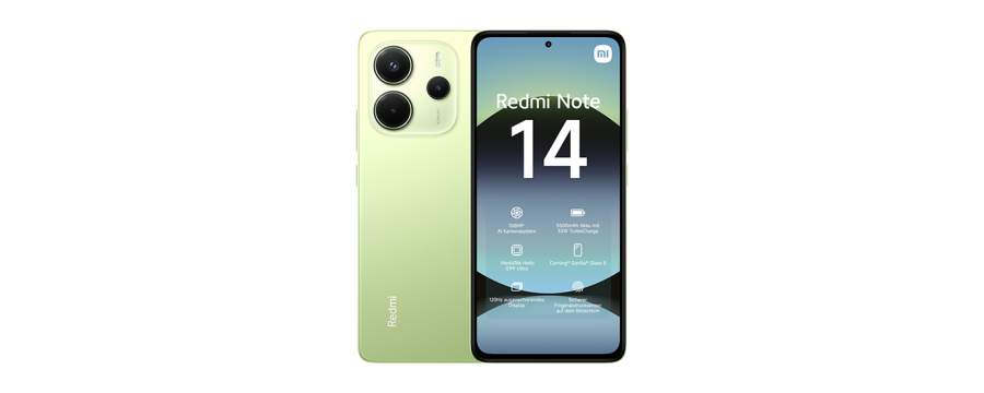 Xiaomi Redmi Note 14 4G Dual Sim 6GB RAM 128GB - Lime Green