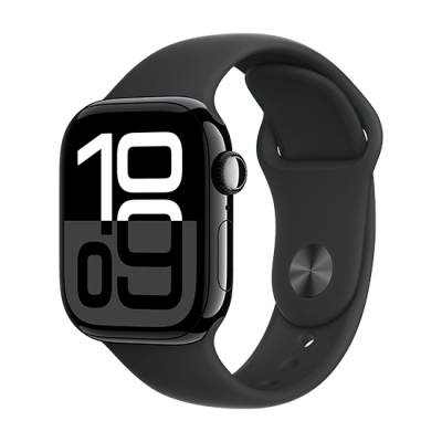 Watch Apple Watch Series 10 GPS 42mm Jet Black Aluminium Case with Sport Band S/M - Black