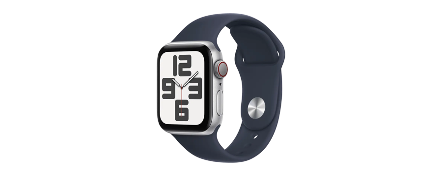 Watch Apple Watch SE (2023) LTE 40mm Silver Aluminium Case with Sport Band S/M - Storm Blue