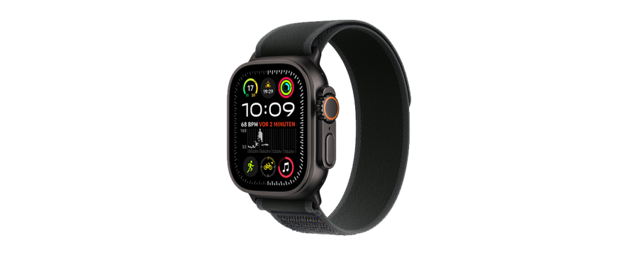 Watch Apple Watch Ultra 2 (2024) LTE 49mm Black Titanium Case with Trail Loop S/M - Black