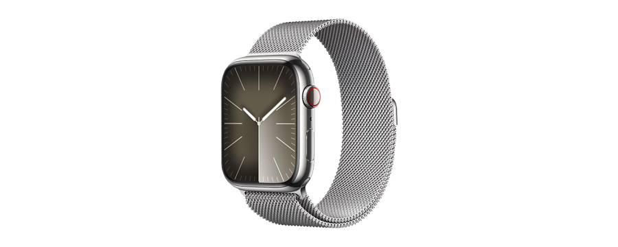 Watch Apple Watch Series 9 LTE 45mm Silver Stainless Steel Case with Milanese Loop - Silver