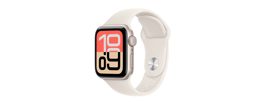 Watch Apple Watch SE 3 (2025) GPS 40mm Starlight Aluminium Case with Sport Band S/M - Starlight