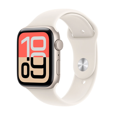 Watch Apple Watch SE 3 (2025) GPS 44mm Starlight Aluminium Case with Sport Band M/L - Starlight