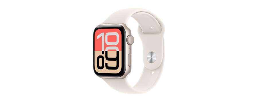 Watch Apple Watch SE 3 (2025) GPS 44mm Starlight Aluminium Case with Sport Band S/M - Starlight