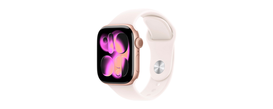 Watch Apple Watch S11 (2025) GPS 42mm Rose Gold Aluminium Case with Sport Band S/M - Light Pink