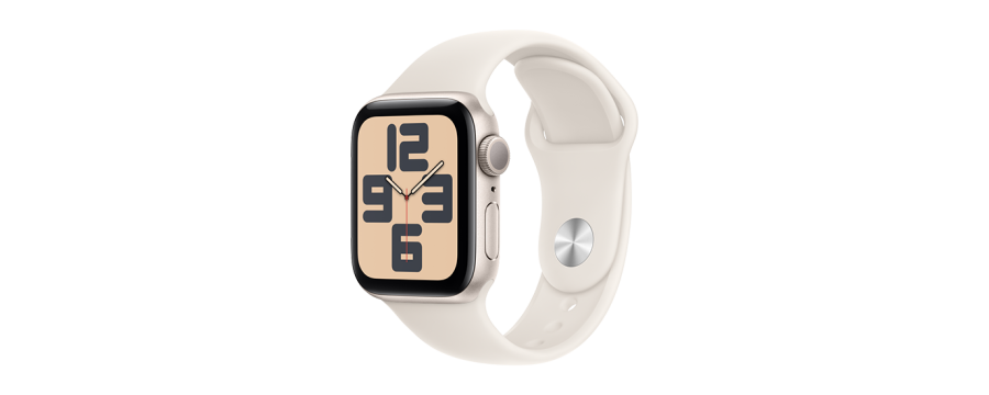 Watch Apple Watch SE (2024) GPS 44mm Starlight Aluminium Case with Sport Band M/L - Starlight