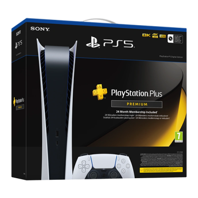 Sony PlayStation 5 Slim Digital Edition 825GB + Playstation Premium 24 Months - White