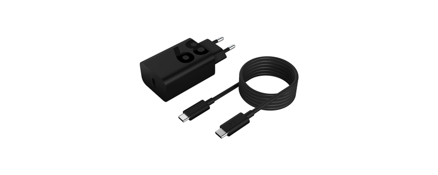 Lenovo 68W USB-C Adapter with Cable - Black