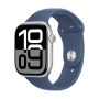 Watch Apple Watch Series 10 LTE 46mm Silver Aluminium Case with Sport Band M/L - Denim