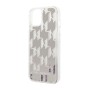 Karl Lagerfeld Hard Cover Liquid Glitter Monogram Silver, für iPhone 14 Plus, KLHCP14MLMNMS