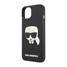 Karl Lagerfeld Hard Cover 3D Rubber Karl Head Black, für iPhone 13 Mini, KLHCP13SKH3DBK