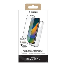 Bigben Pack TPU Case + Screen protector Transparent, für Apple iPhone 15 Pro, PACKSILIVTIP15P