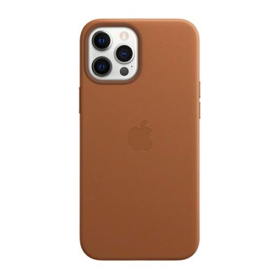 Apple Leather Case with MagSafe Saddle Brown, for Apple iPhone 12 Pro Max, MHKL3ZM/A