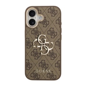 GUESS Hard Cover 4G Metal Logo Brown, für Apple iPhone 17, GUHCP17S4GMGCBR