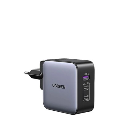 UGREEN 65W Fast Wall Charger, USB-A  & 2 x USB-C Black
