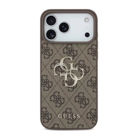 GUESS Hard Cover 4G Big Metal Logo Brown, für Apple iPhone 17 Pro Max, GUHCP17X4GMGBR