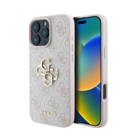 GUESS Hard Cover 4G Big Metal Logo Pink, für Apple iPhone 16 Pro, GUHCP16L4GMGPI