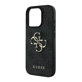 GUESS Hard Cover 4G Big Metal Logo Grey, für Apple iPhone 16 Pro Max, GUHCP16X4GMGGR