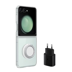 Samsung Starter Pack (Clear Gadget Case & Fast Charger) Transparent, für Samsung Galaxy Flip5, EF-XF73KKTE