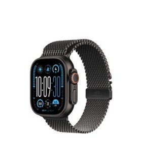Apple Watch Ultra 2 GPS + Cellular Black Titanium, Black Titanium Milanese Loop M, MX5U3FD/A, 49mm
