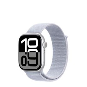 Apple Watch Series 10 GPS Silver Aluminium, Blue Cloud Sport Loop, MWWN3QF/A, 46mm