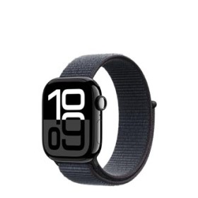 Apple Watch Series 10 GPS + Cellular Jet Black Aluminium, Ink Sport Loop, MWX83QF/A, 42mm
