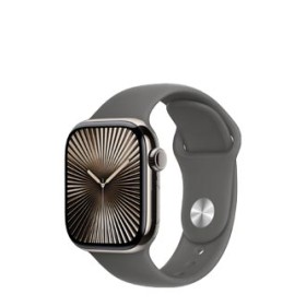 Apple Watch Series 10 GPS + Cellular Natural Titanium, Stone Grey Sport Band S/M, MWXD3QF/A, 42mm