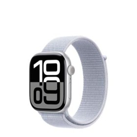 Apple Watch Series 10 GPS + Cellular Silver Aluminium, Blue Cloud Sport Loop, MWY23QF/A, 46mm