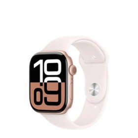Apple Watch Series 10 GPS + Cellular Rose Gold Aluminium, Light Blush Sport Band M/L, MWY73QF/A, 46mm