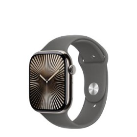 Apple Watch Series 10 GPS + Cellular Natural Titanium, Stone Grey Sport Band S/M, MWY93QF/A, 46mm