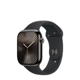 Apple Watch Series 10 GPS + Cellular Slate Titanium, Black Sport Band M/L, MWYE3QF/A, 46mm