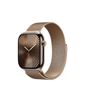 Apple Watch Series 10 GPS + Cellular Gold Titanium, Gold Milanese Loop M/L, MX003QF/A, 46mm