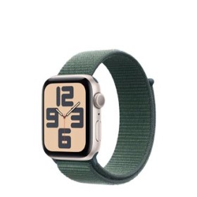 Apple Watch SE GPS Starlight Aluminium, Lake Green Sport Loop, MXEW3QF/A, 44mm