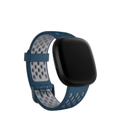 FitBit Sport Armband (L) Sapphire / Fog Grey, für FitBit Versa 3 / Versa 4 / Sense