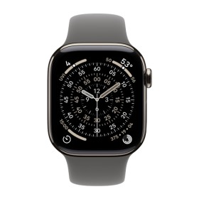 Apple Watch Series 11 GPS + Cellular Natural Titanium, Stone Grey Sport Band M/L, MFCX4ZR/A, 46 mm