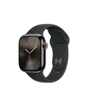 Apple Watch Series 10 GPS + Cellular Slate Titanium, Black Sport Band S/M, MWXG3QF/A,42mm, B-Ware(Sehr Gut / A-Grade)