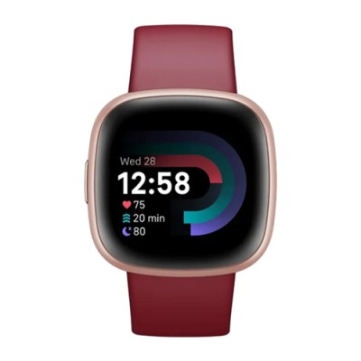 FitBit Versa 4 Fitnesstracker mit Armband Raspberry Red / Copper Rose, FB523RGRD