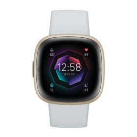FitBit Sense 2 Blue Mist / Soft Gold, Intelligente Uhr mit Armband