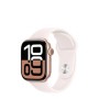 Apple Watch Series 10 GPS + Cellular Rose Gold Aluminium, Light Blush Sport Band S/M, MWX93QF/A, 42mm