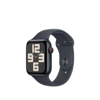 Apple Watch SE GPS + Cellular Midnight Aluminium, Midnight Sport Band M/L, MXGM3QF/A, 44mm