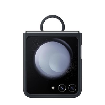 Samsung Silicone Case with Ring Indigo Black, für Samsung Galaxy Flip5, EF-PF731TNE