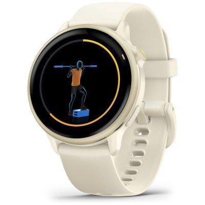 Garmin vivoactive 6 - 42 mm - lunar gold anodised alu/bone -Neuware mit 24 Monate Garantie -jetzt zum attraktiven Preis kaufen!