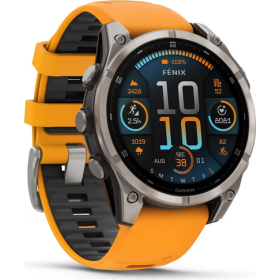 Garmin fenix 8 - 47mm Sapphire AMOLED Graphite/Orange - Neuware mit 24 Monate Garantie