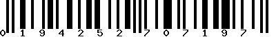 EAN-13 : 0194252707197