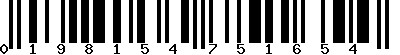 EAN-13 : 0198154751654